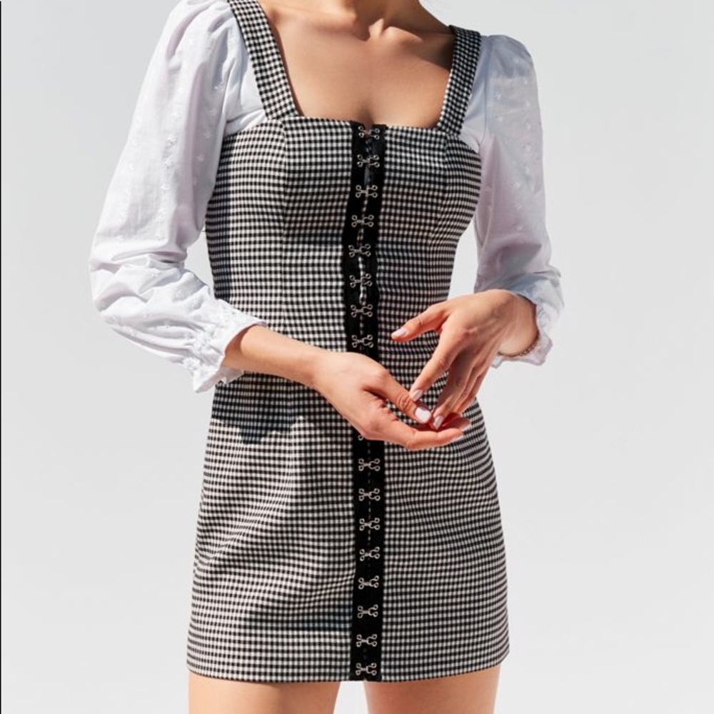 Finders Keepers Surrender Hook + Eye Gingham Dress